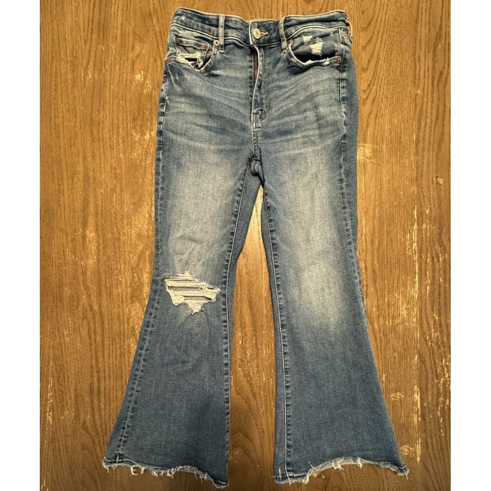 American Eagle Outfitters Blue Flare Wide Leg Jeans